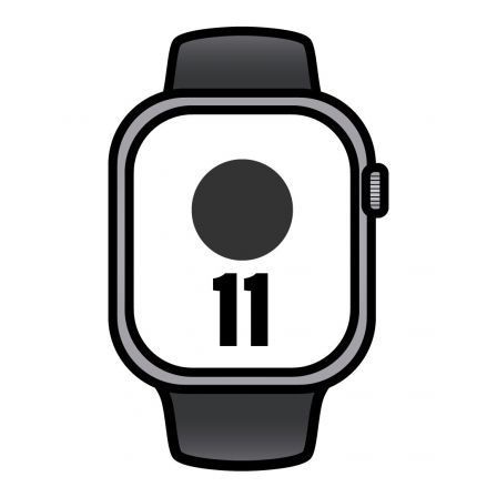 Apple Watch Series 11 GPS 42mm Aluminio Gris Espacial con Correa Deportiva Negra (S/M) - MEQW4QL/A Apple Watch Series 11 GPS 42mm Aluminio Gris Espacial con Correa Deportiva Negra (S/M) - MEQW4QL/A